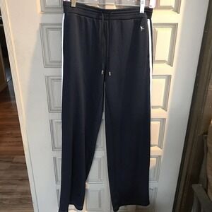 Danskin NowActivewea Pants SzS Straight Legs Drk Blue Side Stripes Pullon